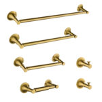 WZ 6-Piece Bath Hardware Set with Mounting Hardware,Made of Brass