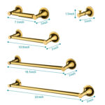 WZ 6-Piece Bath Hardware Set with Mounting Hardware,Made of Brass