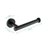 WZ 6.69 in. Wall-Mount Toilet Paper/Towel Holder in Matte Black.2 Packs