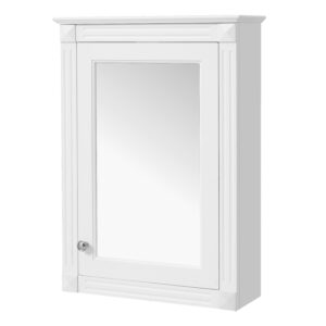 MS 20 in. W x 27.8 in. H Rectangular Solid Wood+MDF Medicine Cabinet with Mirror