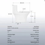 SRB002 12 inch floor-mounted 1-piece 1.1/1.6 GPF Dual Flush Elongated Toilet,Seat Included