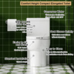 SRB003 12 inch floor-mounted 1-piece Elongated Toilet in Glossy White Seat Included