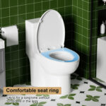 SRB003 12 inch floor-mounted 1-piece Elongated Toilet in Glossy White Seat Included