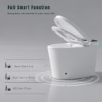 BW Elongated Smart Bidet Toilet 1.28 GPF with Auto Open/Close Seat, Foot Sensor, LED Display
