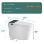 BW Elongated Smart Bidet Toilet 1.28 GPF with Auto Open/Close Seat, Foot Sensor, LED Display