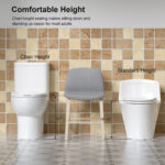 SRB006 12 inch floor-mounted 1-piece 1.1/1.6 GPF Dual Flush Elongated Toilet Seat Included,Tornado Flush