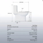 SRB006 12 inch floor-mounted 1-piece 1.1/1.6 GPF Dual Flush Elongated Toilet Seat Included,Tornado Flush
