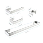 WZ 4-Piece Bath Hardware Set with Mounting Hardware,including towel bar