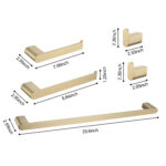 WZ 5-Piece Bath Hardware Set with Mounting Hardware,including 2 hooks