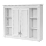 MS 35 in. W x 28.7 in. H Medium Rectangular White MDF Surface Mount Medicine Cabinet without Mirror