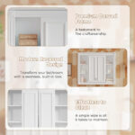 MS 35 in. W x 28.7 in. H Medium Rectangular White MDF Surface Mount Medicine Cabinet without Mirror