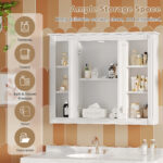 MS 35 in. W x 28.7 in. H Medium Rectangular White MDF Surface Mount Medicine Cabinet without Mirror