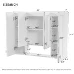 MS 36 in. W x 28.7 in. H Medium Rectangular White MDF Surface Mount Medicine Cabinet without Mirror