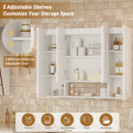 MS 36 in. W x 28.7 in. H Medium Rectangular White MDF Surface Mount Medicine Cabinet without Mirror