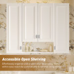 MS 36 in. W x 28.7 in. H Medium Rectangular White MDF Surface Mount Medicine Cabinet without Mirror