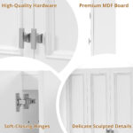 MS 36 in. W x 28.7 in. H Medium Rectangular White MDF Surface Mount Medicine Cabinet without Mirror