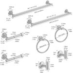 FLG 8-Piece Bath Hardware Set with Mounting Hardware,including towel ring