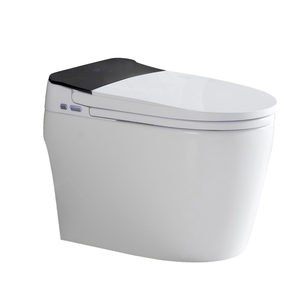 BW Elongated Smart Bidet Toilet 1.28 GPF in Whi...