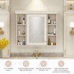 MS 35.5 in. W x 28.74 in. H Rectangular MDF Medicine Cabinet with Mirror