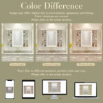 MS 35.5 in. W x 28.74 in. H Rectangular MDF Medicine Cabinet with Mirror