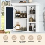 MS 30.07 in. W x 28.74 in. H Rectangular MDF Medicine Cabinet with Mirror