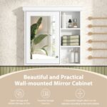 MS 30.07 in. W x 28.74 in. H Rectangular MDF Medicine Cabinet with Mirror