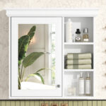 MS 30.07 in. W x 28.74 in. H Rectangular MDF Medicine Cabinet with Mirror