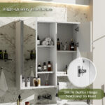 MS 29.52 in. W x 28.74 in. H Rectangular MDF Medicine Cabinet with Mirror