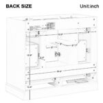 BY 35.5 in. Bath Vanity Cabinet without Top Unassembled,with 1 Door,6 Drawers