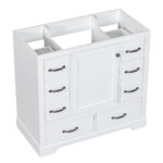 BY 35.5 in. Bath Vanity Cabinet without Top Unassembled,with 1 Door,6 Drawers